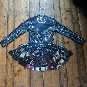 RAQUEL MIRROR PARTY DRESS BLACK